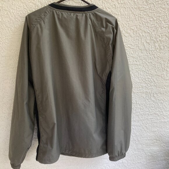 CABELA'S GOLF WINDBREAKER L MEN PULLOVER V NECK KHAKI GREEN GOLF CLASSIC LOGO - Picture 7 of 7